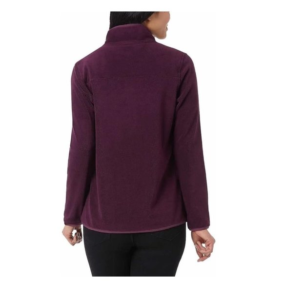 NWT 32 Degrees Women Midweight Snap Arctic Fleece Port Grape Sz S $70 L280 - Picture 2 of 5
